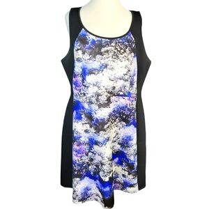 Lane Bryant Blue and Black Sleeveless Scuba Dress Size 20